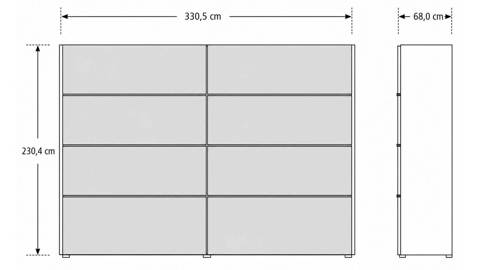 Interliving Schlafzimmer Serie 1024 – Schwebetürenschrank