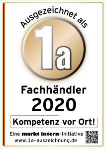 1a Fachhändler 2020 Auszeichnung