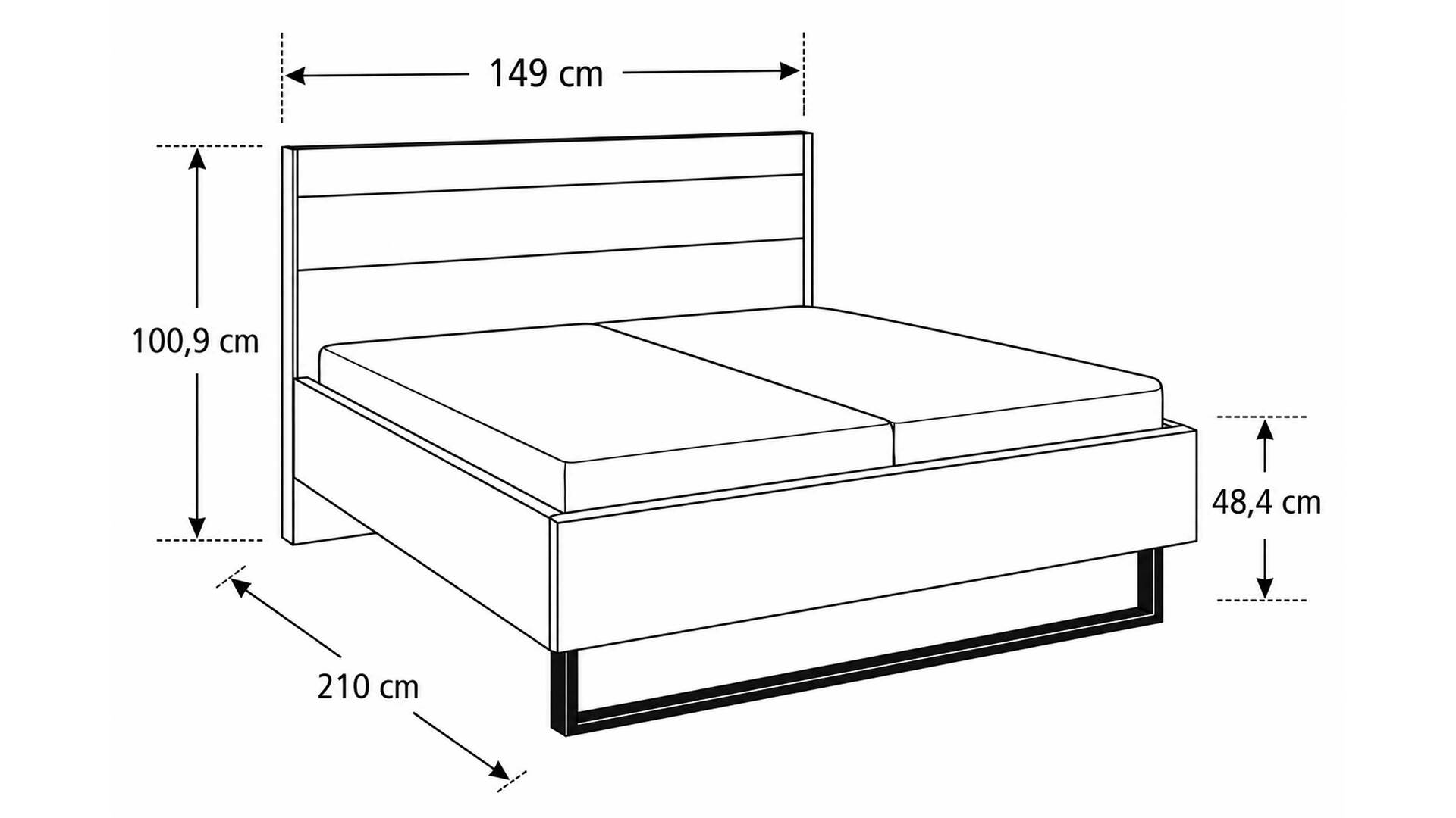 Interliving Schlafzimmer Serie 1024 – Bettgestell