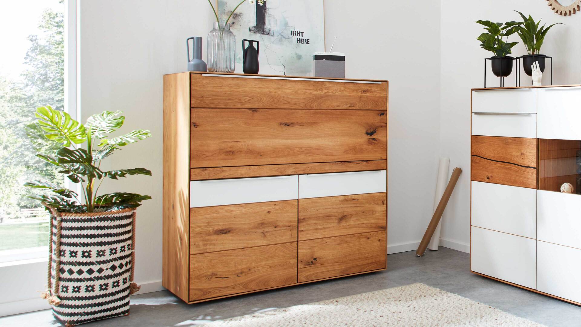 Interliving Wohnzimmer Serie 2020 - Highboard 151197 Interliving Wohnzimmer Serie 2020 - Highboard 151197