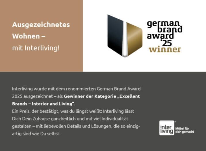 Interliving, German brand award 25 winner