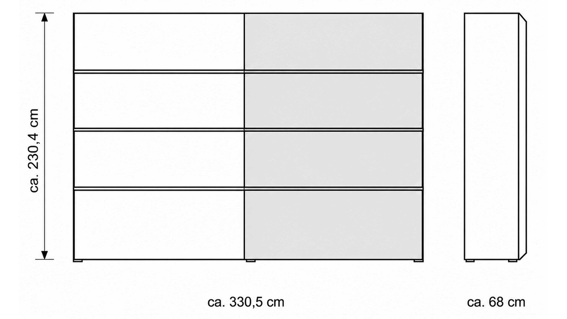 Interliving Schlafzimmer Serie 1024 – Schwebetürenschrank